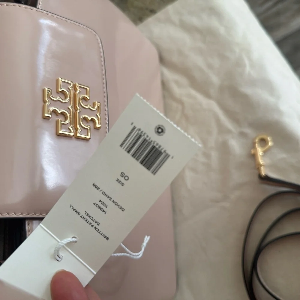 Tory BurchBritten leather Satchel and matching Britten continental Wallet Set